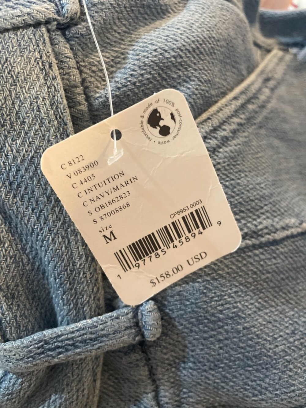NWT Free People We The Free Pavement Artist Slouchy Cropped Jeans Medium $158 - Picture 15 of 16